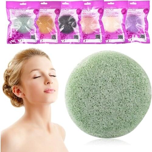 6 Colors Cosmetic Puff Skin Deep Washing Massage Small Soft Round Shape Sponge Face Cleaning Scrub Wash Flutter Skin Care Tools