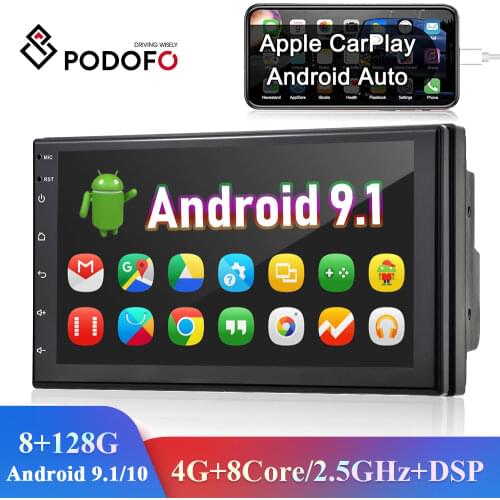 Podofo 2 Din Car Radio GPS Android 7" FM Navigation For Volkswagen Nissan Hyundai Kia Toyota Universal 2Din Multimedia Player
