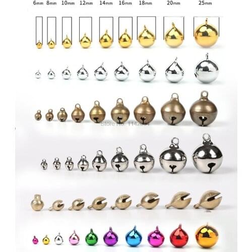 500bags 100Pcs Jingle Bells Aluminum Loose Beads Small For Festival Party Decoration/Christmas Tree Decoration/DIY Accessories