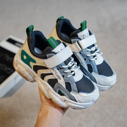 Spring Autumn Breathable Mesh Casual Kids Shoes Children Clunky Sneakers Fashion Boys Girls Sport Shoes Baby Soft Non-slip Shoes