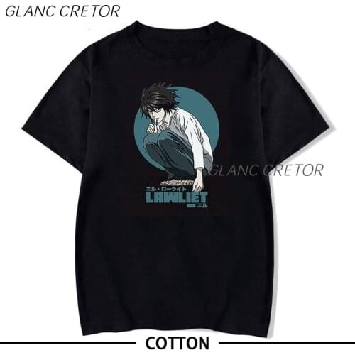 Death Note Fashion Japanese Anime Berserk T Shirt Men 100% Cotton Guts T-shirt Short Sleeve Manga Tee Oversized Clothing