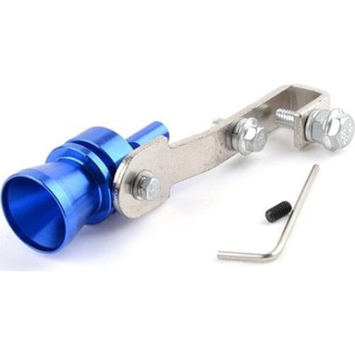 80% Hot Sales!! Universal Blue Car Turbo Sound Muffler Exhaust Pipe Blow Vale Simulator Whistle