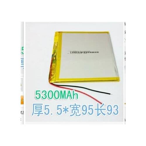 3.7V 559593 tablet battery 5300mAh polymer lithium battery rechargeable battery Rechargeable Li-ion Cell Rechargeable Li-ion Cel