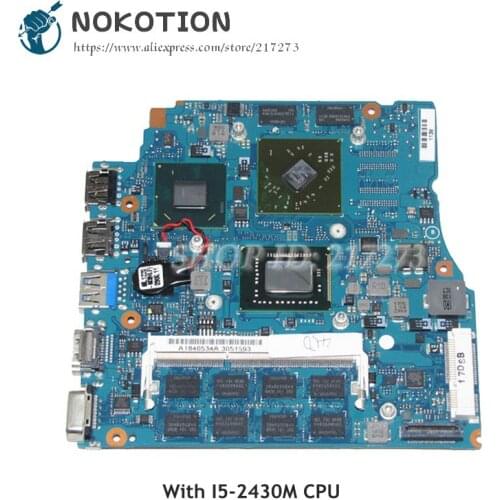 NOKOTION MBX-237 1P-0117J01-A012 Motherbord For Sony VPCSB MAIN BOARD 13 inch I5-2430M CPU 4GB RAM HD6470M 512MB