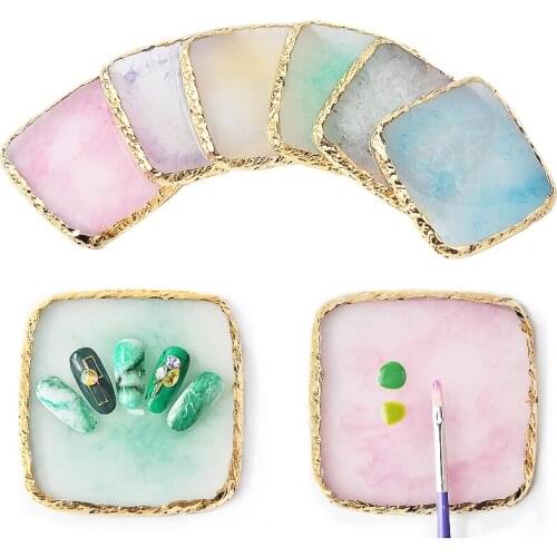 Multipurpose Resin False Nail Tips Display Board Fake Nail Art Plate Tips Display Stand Rack Manicure Tool Polish Color Palette