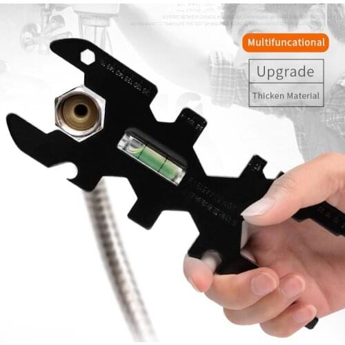 19in1 H-type Multifunctional Bathroom Faucet Wrench High Carbon Steel Durable Anti-rust Drainer Disassembly Installation Wrench