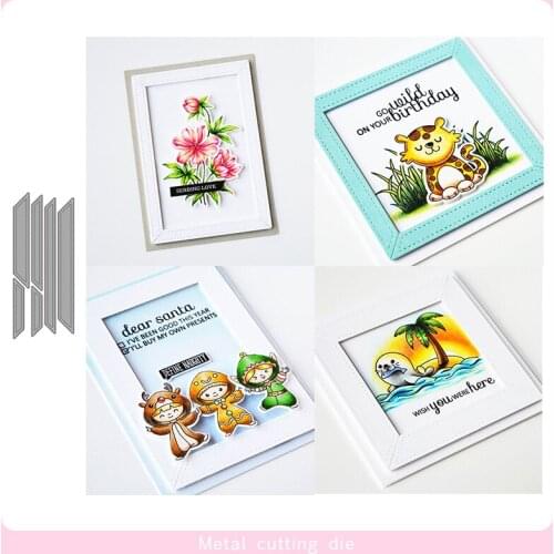 6pcs Edge Frame set Metal Cutting Dies for DIY Scrapbooking Photo Album Decorative Embossing Paper Card Crafts Die Cut 2019