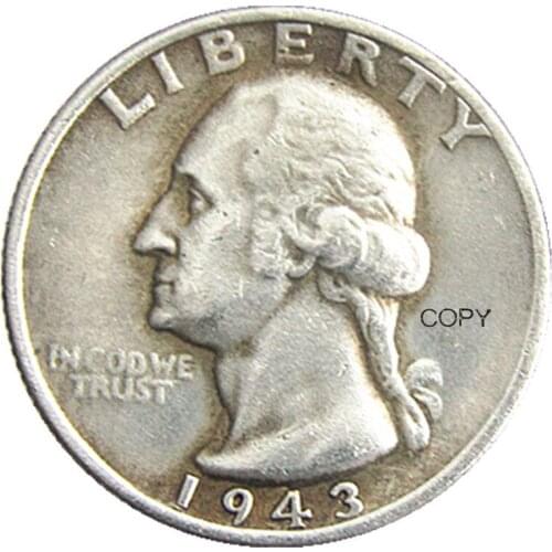 US 1943P/S/D Different Mint Washington Quarter Dollars Silver Plated Copy Coin