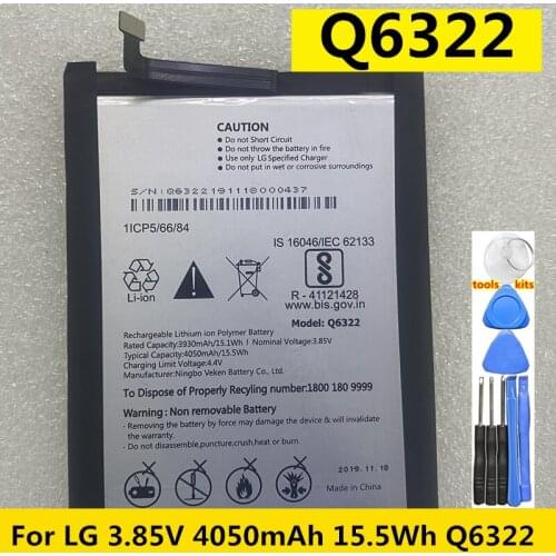 Original New For LG 3.85V 4050mAh 15.5Wh Q6322 Mobile Phone Battery