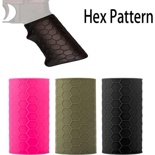 Rubber Grip Cover Covert Clutch Universal Tactical Grip Sleeve with Hex Pattern