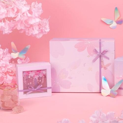 AVEBIEN Romantic Sakura Gift Box Packaging Birthday for Girlfriend Creative Gift Packaging Box Butterfly Boxs коробки для подарк
