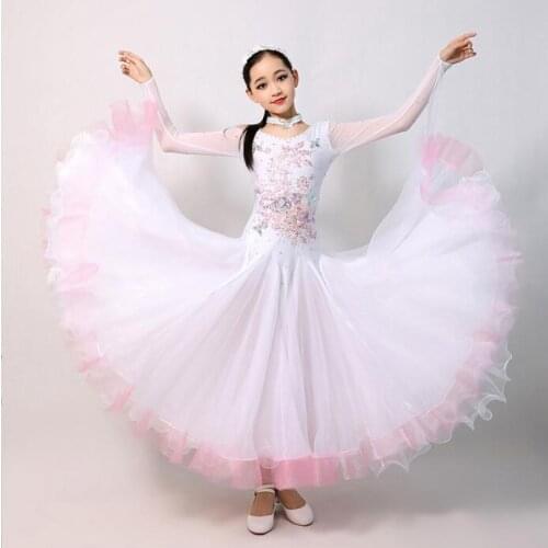 Children Modern dance dress Girl Ballroom Standard dance Competition