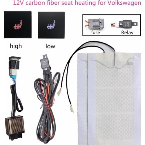 Cheapest promotion seats install,VW Golf switch seat heater,heated seat,car switch ,carbon fibre
