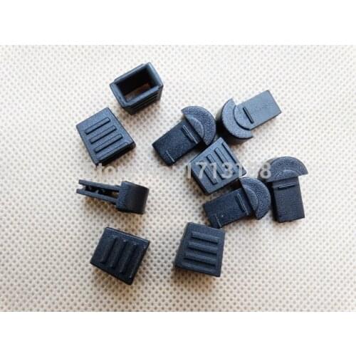50pcs/pack 18*12mm Detachable Black Plastic Zipper Pull Cord Ends For Paracord Gym Garment Accessories