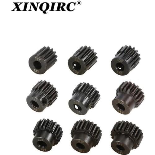SURPASS-HOBBY 32P M0.8 5mm 13T 14T 15T 16T 17T 18T 19T 20T 21T Black steel metal Pinion Motor Gear For 1/10 Rc Model Car Motor