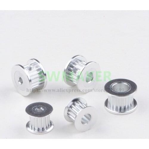 2GT H type snchronous wheel 20 tooth 16 teeth aluminum alloy passive wheel drive Pulley for 3D printer Synchronous belt Wide 6mm