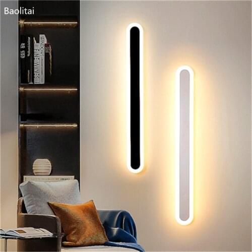 Led Strip Light Simple Wall Lamp Acrylic Aisle Parlor Background Wall Bedroom Restroom Mirror Light