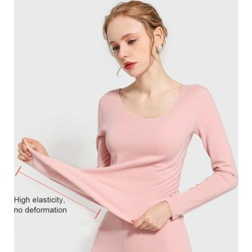Warm underwear set womens slim and plush warm suit WSW10