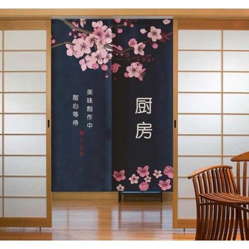 Japanese Kitchen Door Curtain Restaurant Decoration Curtain Japanese Curtain Noren for Noodle Store Kitchen Room Decoration