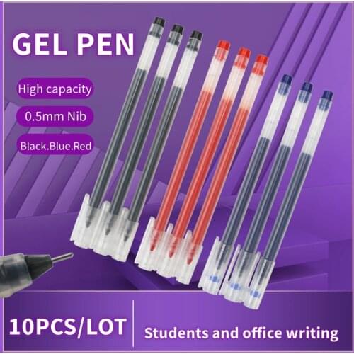 0.5mm Needle Nib Gel Pen Students learn office writing Pens Large capacity ink can be used for a long time