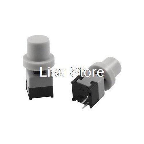 20pcs 8.45 x 8.45mm Round Cap Momentary Pushbutton Tactile Tact Switch 2 Pin DIP