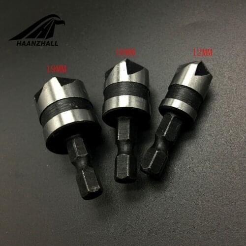3Pcs/Set 90 Degrees Five blade Chamfering Angle Driver Screwdriver tools Hex Shank Hands Tool Set