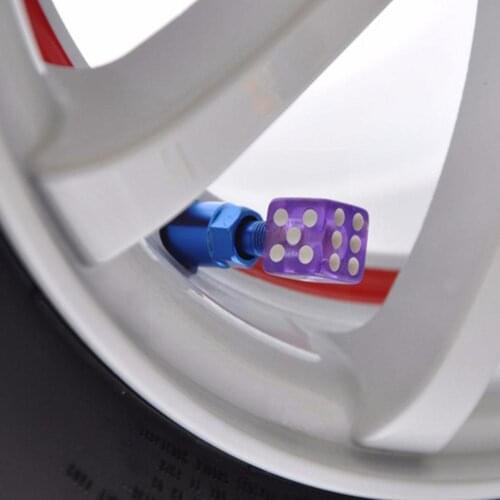 4Pcs/Set Aluminum Alloy Car-styling AUTO Dice Dust Dust Motorcycles Car Cars Caps Tire Electric Valve Cap Valve H9A3