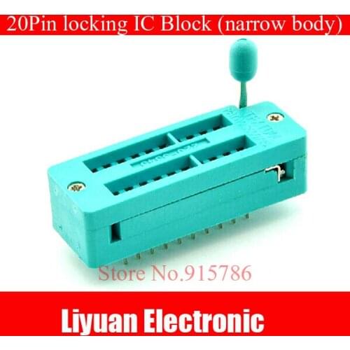 5pcs / lot 20Pin locking 2.54mm 20P test Block 20P IC live - seat multi-purpose IC socket (narrow body)