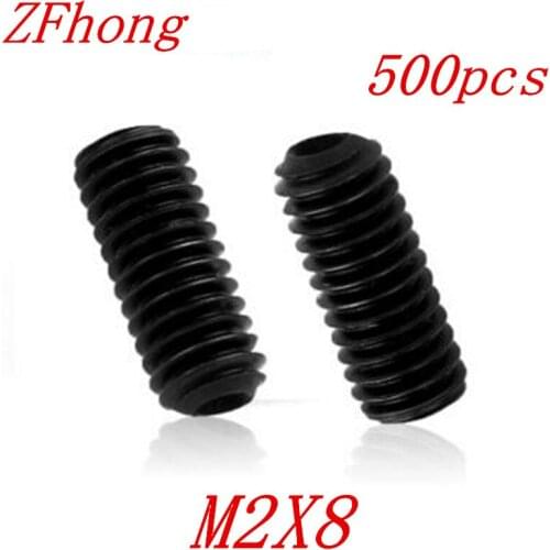 500PCS din916 m2x8 m2*8 grade12.9 Allen Head Hex Socket Set Screw Grub Screw with cup point