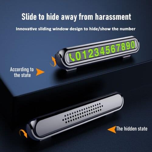Car Parking Card Styling Temporary Phone Number Card Plate Telephone Number Car Park Stop In Car-styling Automobile Accessories