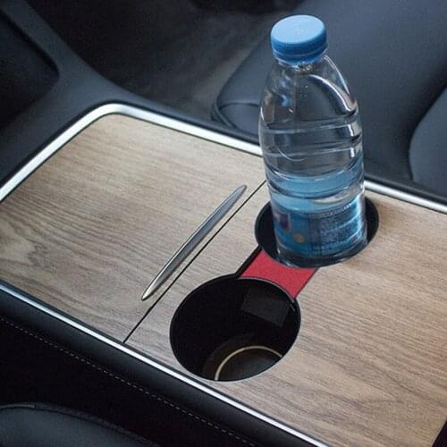 Car Center Console Cup Holder For Tesla Model 3 2021 Model Y Water Cup Mount For Tesla Bottle Slot Slip Limit Clip Accessories