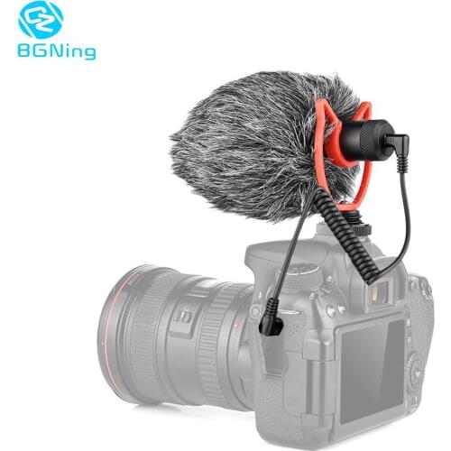 BGNing Video Record Microphone Kit for DSLR Camera Smartphone for Osmo Pocket Youtube Vlogging Mic for iPhone for Android Mobile