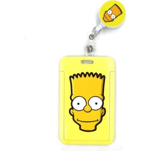 Funny Cartoon Characters Card Holder Women Men Business Lanyard Badge Card Case Women Card Cover Student Lanyard ID Name Card