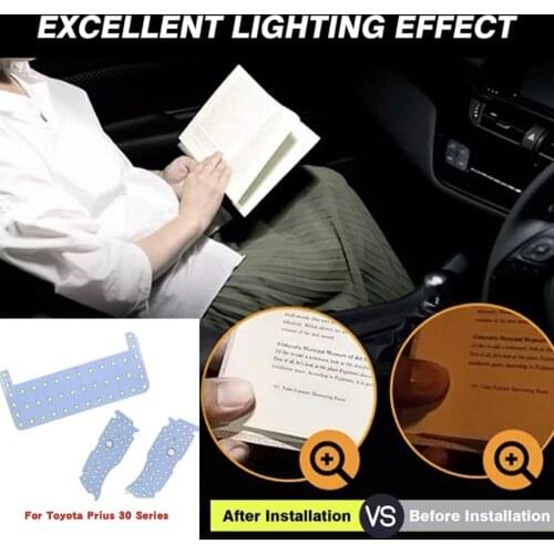 For Toyota Prius 30 XW30 ZVW30 V 2010~2015 Night Interior Lamps Dome Roof lights LED 4x4 Trunk Reading Lamp White Canbus Bulbs