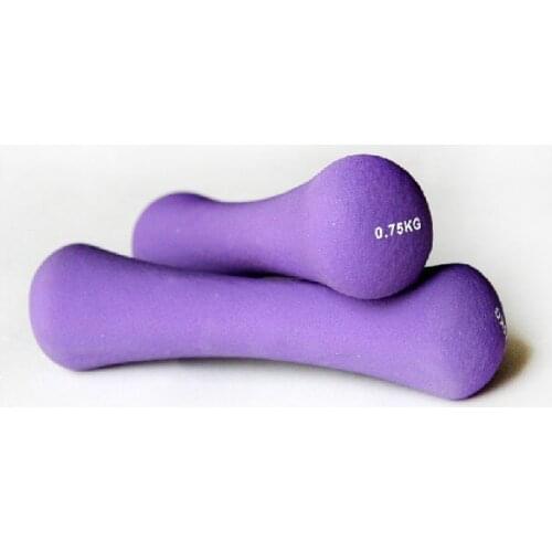 2*0.75kg/pcs Bone style Dumbbell Rubber-covered Dumbbell special for women AEROBICS Lose weight