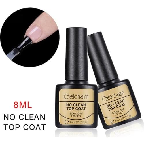 8ml No Clean Nail Gel Polish Soak Off Top Base Coat Long Lasting Lacquer Primer primer for nails base for gel polish manicure
