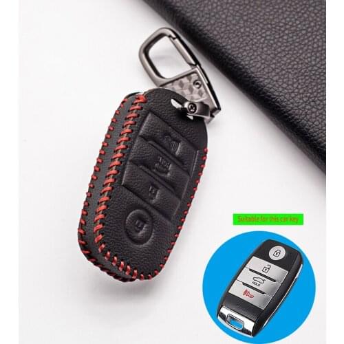 Hot Sale Leather Remote Car Key Cover Case For Kia Sedona 2014 2015 2016 Optima Sorento Sportage Cerato Strong Intelligent Key