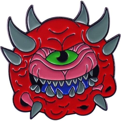 HOSENG Mobs Giant Brain Demon Brooch Doom: Eternal Shooting Game Inspiration Badge Fans Backpack Shirt Enamel Pin HS_632