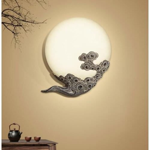 Chinese Moon Cloud Wall Light Lamps Hotel Living Room Bedside Bedroom Modern Lamp Staircase Restaurant Aisle Bracket Light Bra