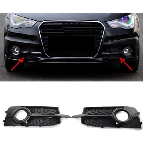FRONT LEFT RIGHT FOG LIGHT GRILL TRIM SET FOR AUDI A1 8X 2010-2014 S-LINE
