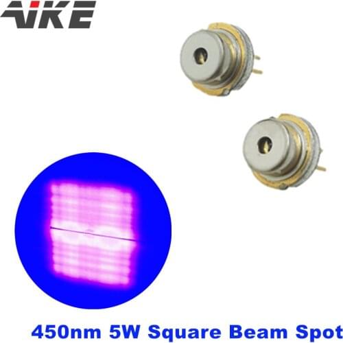AIKE High Power 450nm 5W Blue Laser Diode with FAC Lens Technology Square Beam Spot for Engraver Cutting Machine