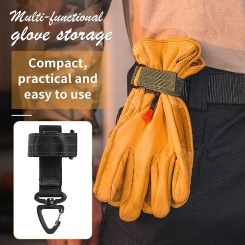 Multi-purpose Nylon Gloves Hook Work Gloves Safety Clip Outdoor Tactical Gloves Climbing Rope Anti-lost Camping Hanging Buck