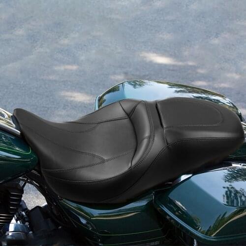 Motorcycle Low-Profile Rider Passenger Seat For Harley Touring Road King Street Glide Electra Glide 2009-2021