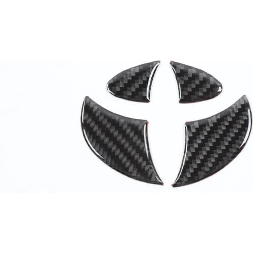 Carbon Fiber Decal Rear Emblem Logo Cover Trim Stickers for Toyota 4Runner 2010+ Stylish Car Accessories Exterior Decoration