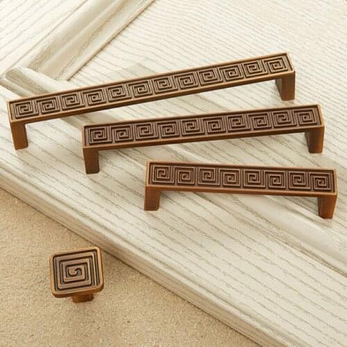 New Antique Copper Chinese Cabinet Door Handle American Cabinet Drawer Single-hole Retro Shoe Cabinet Wardrobe Handle European