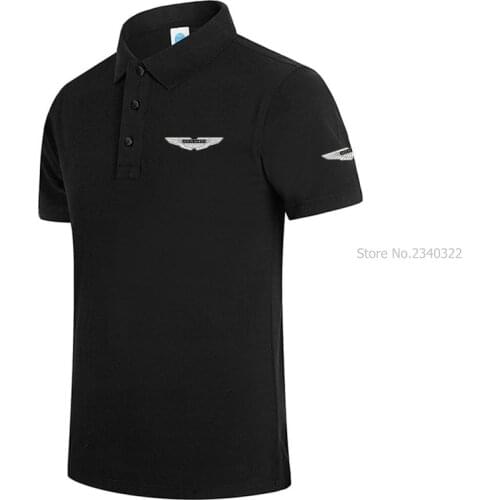 New Brand Polos Mens Printed Aston Martin POLO Shirts Cotton Short Sleeve Polo Casual Stand Collar Male Polo Shirt
