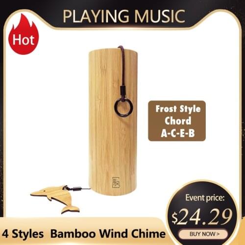 Bamboo Wind Chimes Windchime Windbell for Outdoor Garden Patio Home Decoration Zen Meditation Relaxation Chord G-B-D-C