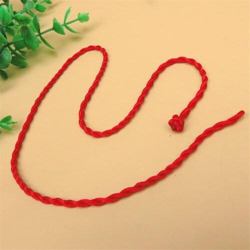 Wholesale 1pc Red Rope Bangle Lucky Bracelets Anklet Necklace for Women Cord String Line DIY Handmade Jewelry Gift