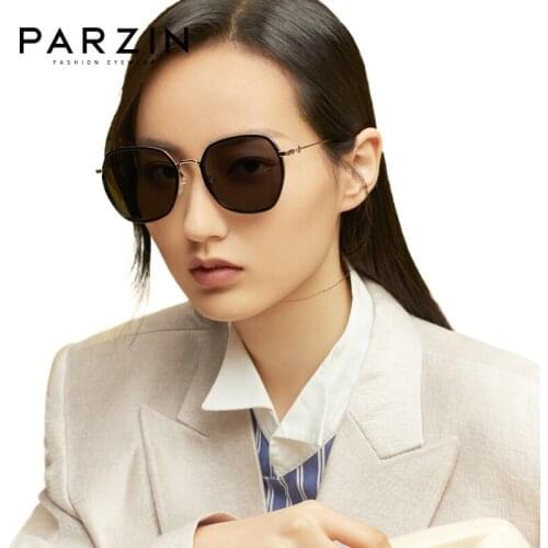 PARZIN Polarized Sunglasses Women Fashion Built-in Metal Sun Glasses Men Square Outdoor Sport Accessories Lunette De Soleil