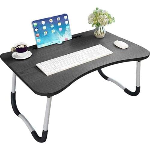 For Russian Portable Folding Laptop Stand Holder Study Table Desk Wooden Foldable Computer Desk for Bed Sofa Tea Serving Table